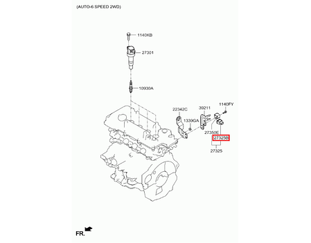 Конденсатор котушки запалювання Accent Elantra i30 Tucson Ceed MOBIS 273252B010, фото 3