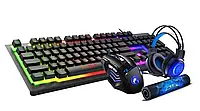 Игровой комплект 4в1 с подсветкой RGB Gaming 8849 Мышка/Наушники/Клавиатура/Коврик