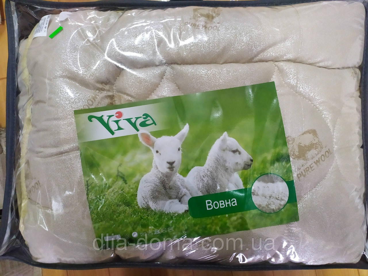 Одеяло 142*210 "Уют" искусственный шерстяной пласт /микрофибра, фото 1