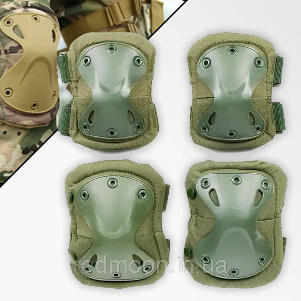 Комплект защиты Eagle KN-04 + Подарок Поясная сумка A50 / Защита тактическая регулируемая - фото 2 - id-p2112238686