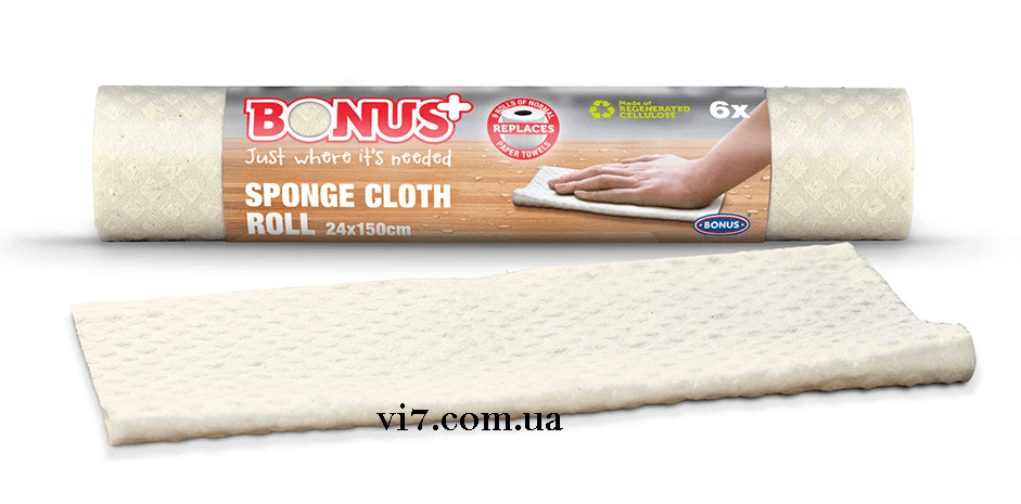 Серветка целюлозна рулонна Bonus B675 Sponge Cloth 6шт