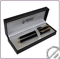 Комплект ручек REGAL перо+роллер в подарочном футляре L, черный (R12223.L.RF)