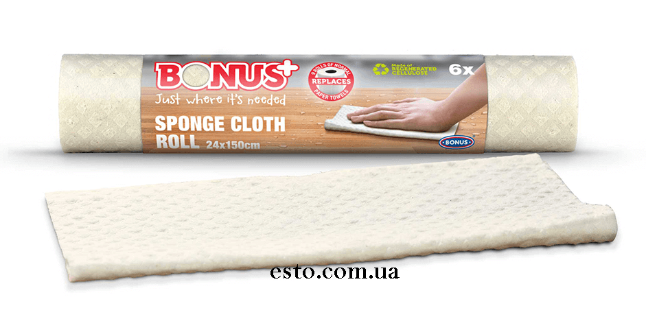 Серветка целюлозна рулонна Bonus B675 Sponge Cloth 6шт