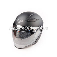 Шолом відкритий HNJ01 (size: M, чорний матовий, тонований візор) Mototech, фото 2