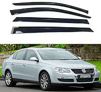 Дефлекторы окон, ветровики на Volkswagen Passat B6/B7 седан 2005-2010 (скотч) AV-Tuning