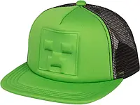 Кепка Майнкрафт Кріпер JINX Minecraft - Who s Deboss Creeper Youth Snapback Green (6297)