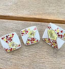 Ексклюзивний срібний набір з емаллю та жовтим фіанітом Мозаїка, фото 4