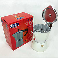 Гейзерная турка для кофе Magio MG-1007, Кофеварка для индукционной плиты, Гейзерная кофеварка PH-104 для плиты