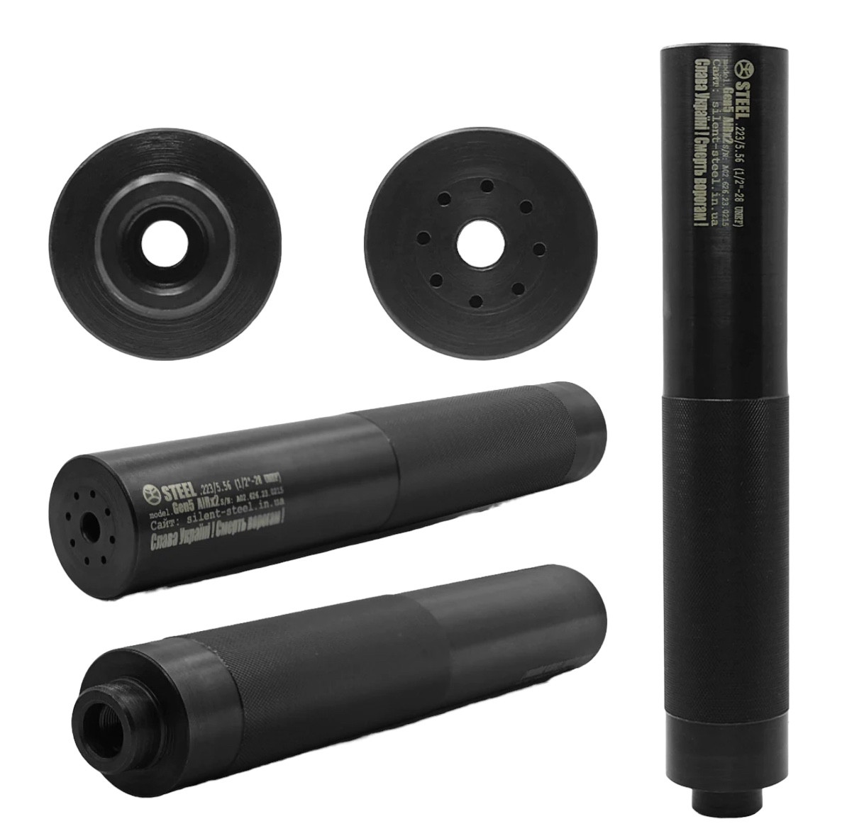 Глушник STEEL Gen 5 AIR.223/5.56, різь 1/2×28 (для AR-15)