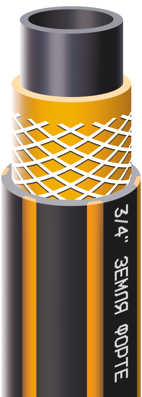 Шланг для поливання Земля (EARTH) | 3/4 | 20 м | 4-шаровий | армований (FORTE)