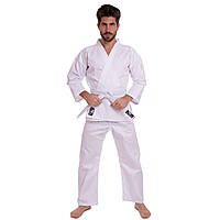Кимоно для карате белое хлопковое 240 г/м2 BDB VL-8190 (рост 110-190 см)