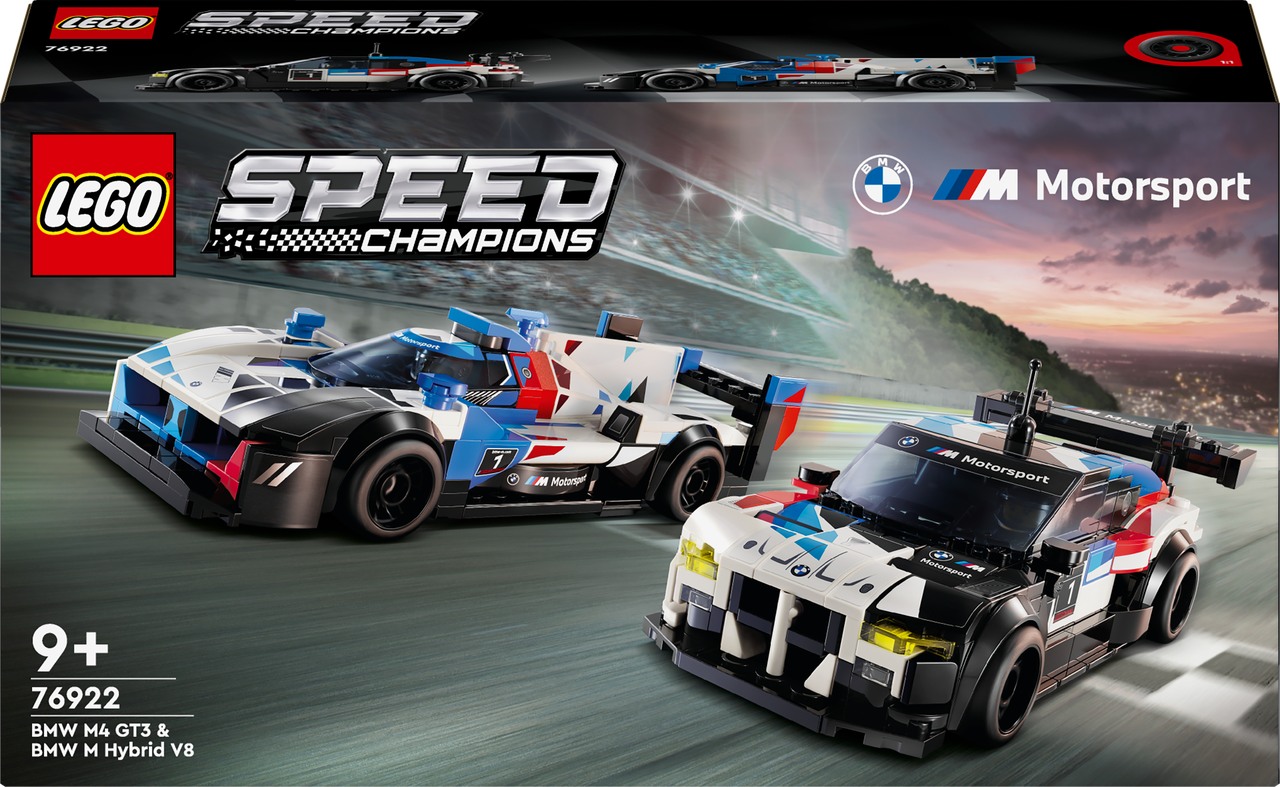 Конструктор Лего Чемпіонс Гоночні автомобілі БМВ M4 ГT3 БМВ M Lego Speed Champions BMW M4 GT3 & BMW M Hybrid V8 Race Cars76922