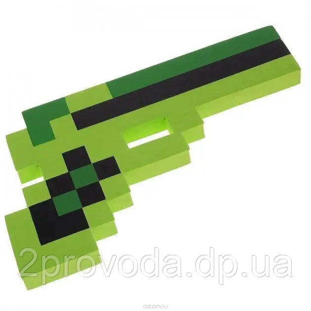 Пістолет Minecraft зелений 22см, фото 1