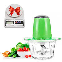 Кухонный блендер M-5021 + Подарок Кухонные весы SF-400 / Электрический измельчитель овощей и фруктов