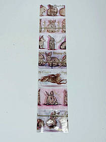 Термонаклейка-стрічка на великоднє яйце "Великодній кролик" 000-2