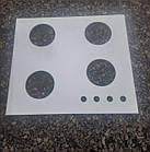 Біла кераміка для газової варильної поверхні (без зображення КУ (кнопок управління)), фото 3