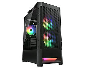 Ігровий корпус, 2*140 mm ARGB, 1*120 mm ARGB вентилятори, ATX/mATX/mini-ITX, Cougar AIRFACE RGB — MegaLavka