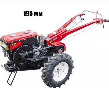 Дизельний мотоблок червоний без плуга МД-81 LUX Forte 5 л, 8 к.с, 195 мм