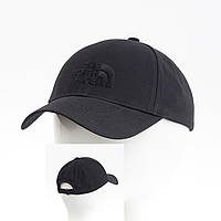 Бейсболка  The North Face 6-ти клинка 2 вишивки (преміум) чорний+чорний