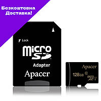 Карта памяти 128 Гб Apacer micro SDXC 10 R-85MB/s (+ Adapter SD) | МикроСД карта 128Gb