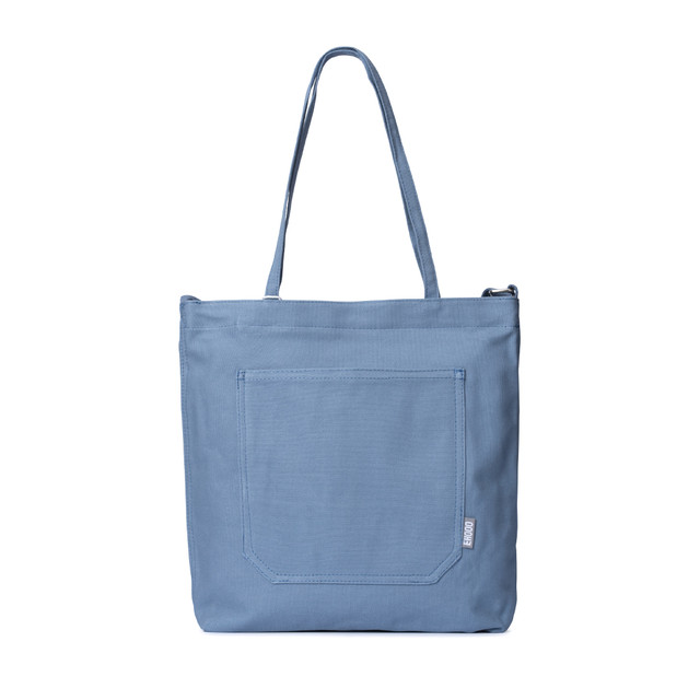 Фото сумка шопер жіноча через плече блакитного кольору арт.00325