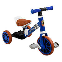Велосипед трехколесный детский 2 в 1 (беговел) Best Trike 96021 Синий