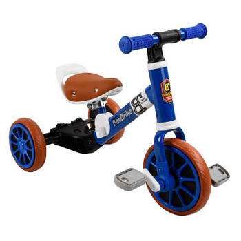 Велосипед триколісний дитячий 2 в 1 (біговець) Best Trike 96021 Синій