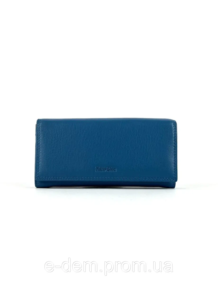 Жіночий шкіряний гаманець Mario Dion, синій