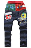 Детские летние джинсы Губка Боб для мальчика - L