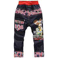 Летние джинсы для мальчика Спортсмен р.XL - на 2-3 года