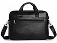 Ділова чоловіча містка сумка для ноутбука діагоналлю 15 та документів з натуральної шкіри, фото 4