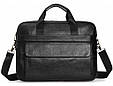 Ділова чоловіча містка сумка для ноутбука діагоналлю 15 та документів з натуральної шкіри, фото 2