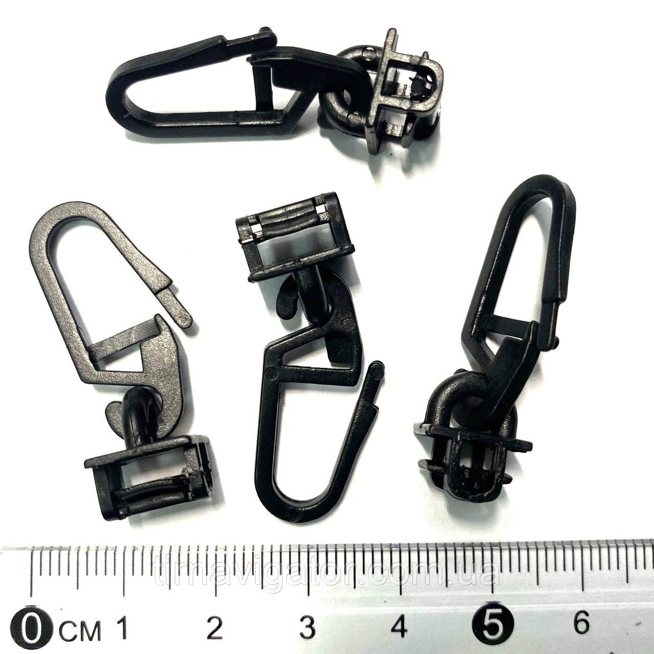 Гачки шторки DAF MERCEDES RENAULT ЧОРНІ широкі (25шт), фото 1