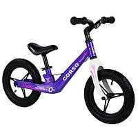Детский беговел 12 дюймов (надувн.колеса, магниевая рама) Corso 22709 Фиолетовый