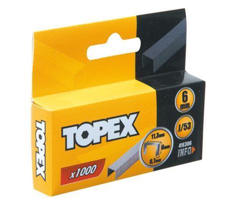 Скоби для степлера 6 мм J 1000 шт TOPEX