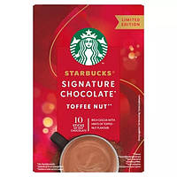Гарячий шоколад Starbucks Signature Chocolate Signature Chocolate Toffee Nut зі смаком Ірисок та Горіхів 200г