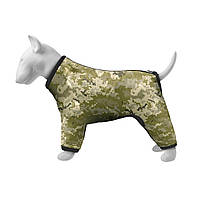 Ветровка для собак WAUDOG Clothes, рисунок "Милитари", S35, В 47-51 см, С 35-39 см