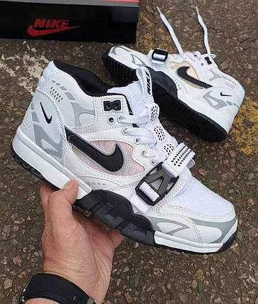 Чоловічі кросівки Nike Air Trainer 1 SP Utility White Найк Аір Трейнер білі текстиль рефлектив демісезон, фото 1