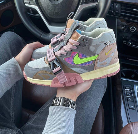 Чоловічі кросівки Nike Air Trainer 1 SP Honeydew Найк Аір Трейнер бежеві замш текстиль рефлектив демісезон, фото 1