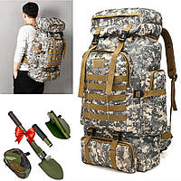 Тактичний рюкзак 80л М13 + Подарунок Складна лопата 5в1 / Туристичний рюкзак для походів
