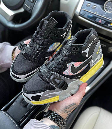 Чоловічі кросівки Nike Air Trainer 1 SP Dark Smoke Grey Найк Аір Трейнер замш текстиль рефлектив демісезон, фото 1