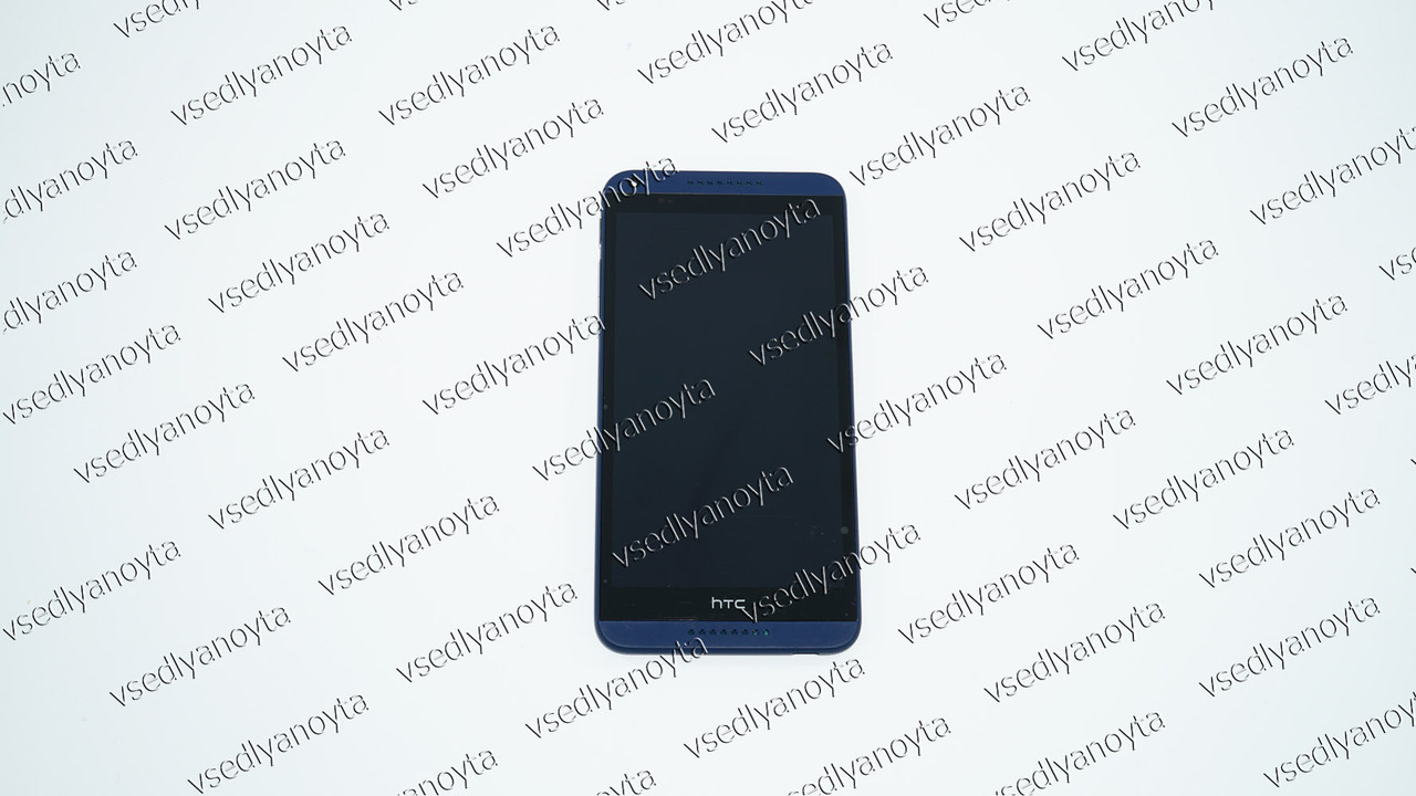 Дисплей для смартфона (телефона) HTC Desire 816, Desire 816w, blue (у зборі з тачскрином) (з рамкою) (жовтий
