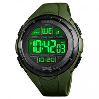 Часы для военнослужащих SKMEI 1656GN ARMY GREEN | Часы мужские спортивные | Военные JK-540 тактические часы