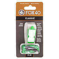 Свисток судейский пластиковый Zelart Fox40 Classic на шнуре Green