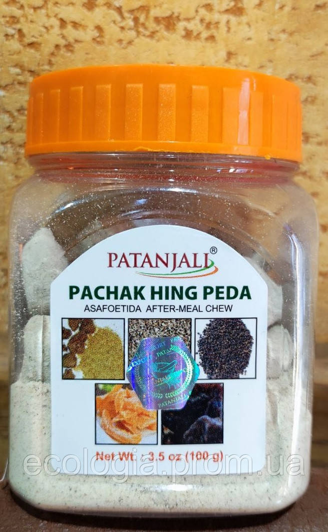 Пачак Гинг педа 100гр Пищеварение ЖКТ Pachak Hing peda Patanjali Метеоризм Диарея Колики Изжога Токсины - фото 1 - id-p2108661208