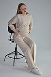 Штани палаццо для вагітних з регулюванням об'єму Sally розмір 42 Mumlove Бежевий, фото 3