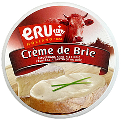 Крем-сир плавлений вершковий брі 50% Еру Eru creme de brie 120g 12шт/ящ (Код: 00-00015977)