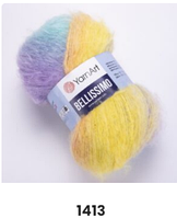 Нитки пряжа для в'язання мохерова BELLISSIMO YARNART Беліссімо ЯрнАрт № 1413