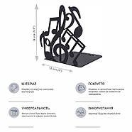 Металевий тримач для книг Glozis Notes (чорний), фото 6