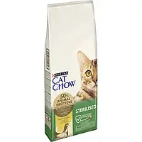 Сухой корм для стерилизованных кошек Cat Chow Sterilized 15 кг (курица)